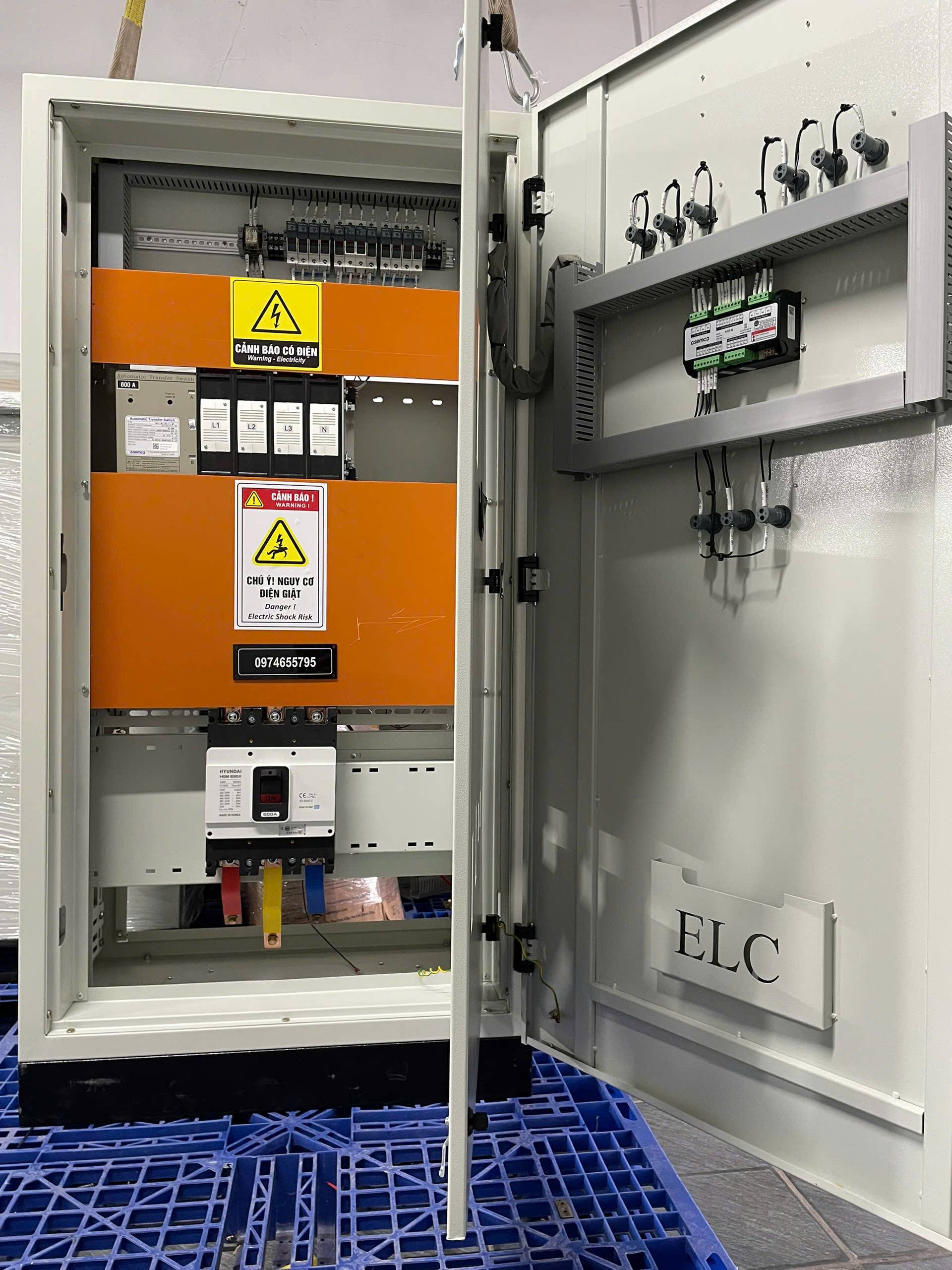 Tủ ats Osung 600A Osemco mặt trong thiết bị