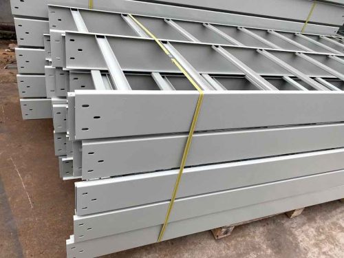 thang cáp điện sơn tĩnh điện ghi xám