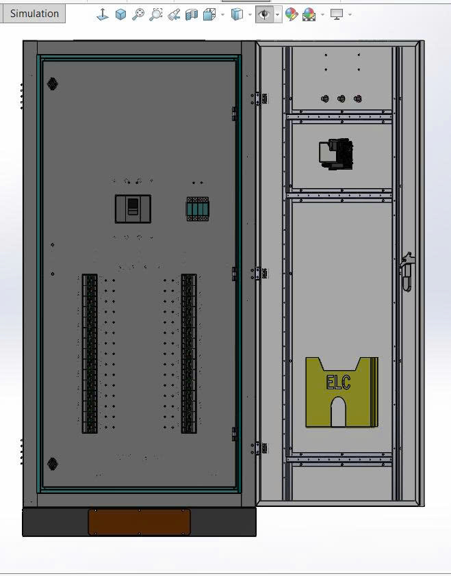 tủ điện phân phối 400A 4P 1700x800x400x1.5 mm cánh trong Vỏ tủ điện 1800x900 2 lớp cánh