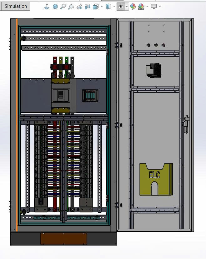 tủ điện phân phối 400A 4P 1700x800x400x1.5 mm trong thanh cái