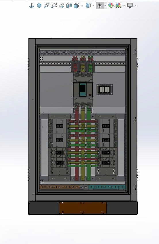 tủ phân phối 600A 3 pha LS mặt thiết bị