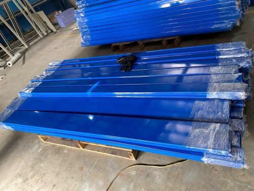 Máng cáp W200xH100x1,2mm màu xanh, Máng cáp 200x100x1.2 có nắp
