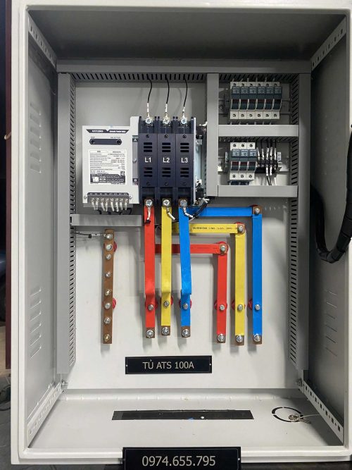 tủ ats 3 pha 100 A bên trong thiết bị ATS vitzro 3 pha