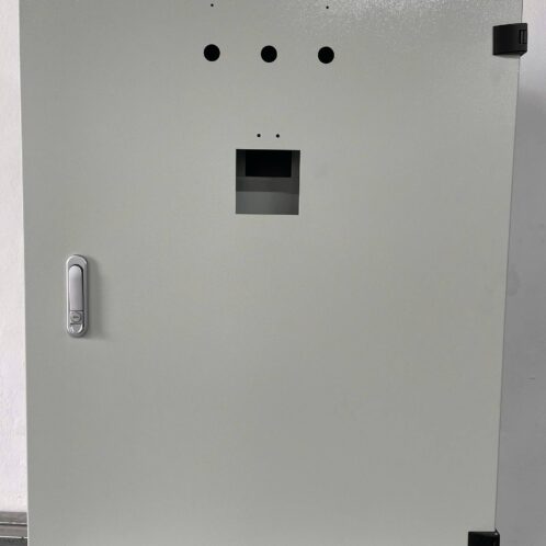 Vỏ tủ điện 600x800x1.5mm 2 lớp cánh cánh ngoài có mặt đồng hồ